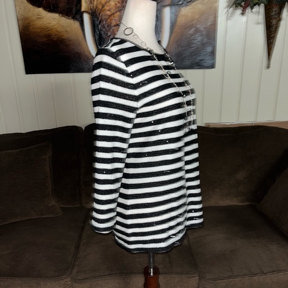 Talbots • Black/ White • Shimmering • Sweater • Size Small (P) • New/ Tags - Picture 9 of 16